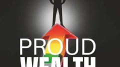 Business coach Gregory True standing with a house icon, symbolizing wealth and independence.